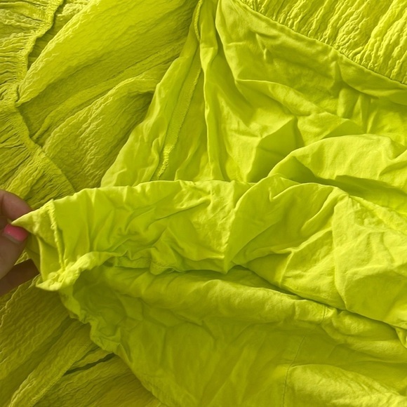 Urban Outfitters Lime Green High Waisted Tiered Ruffle Odessa Midi Skirt Size S - Picture 9 of 9